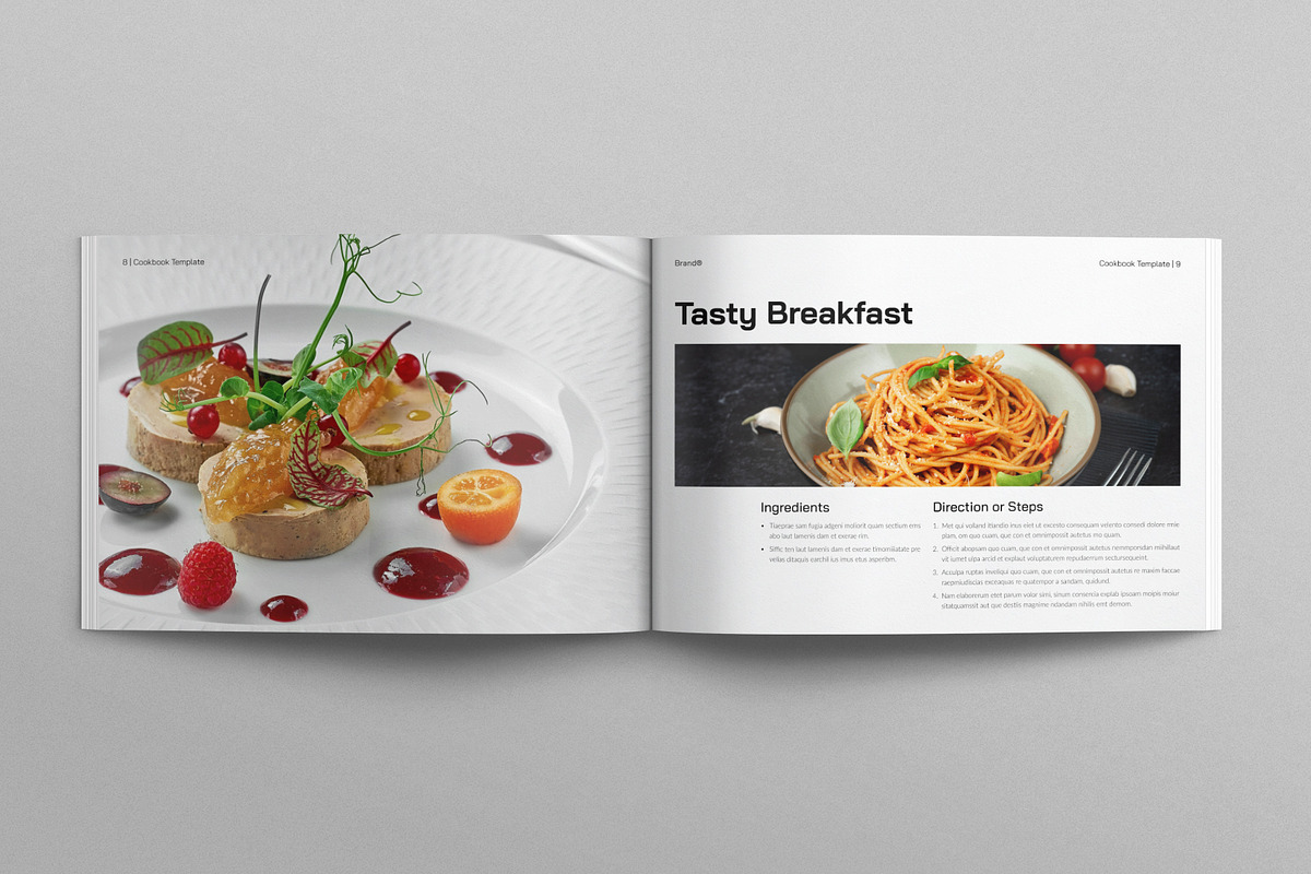 Cookbook Template Landscape, a Brochure Template by E-Type (Photo 4 of 7)