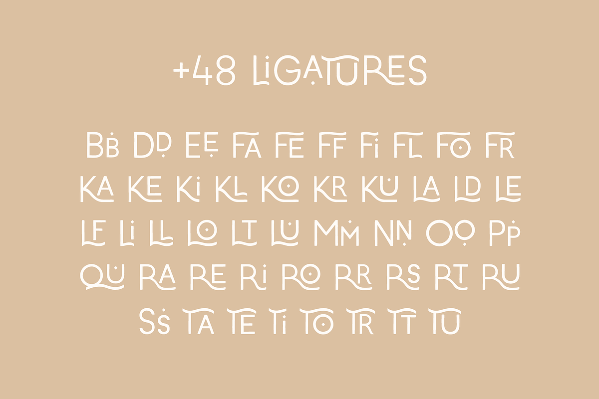 Catanzaro Ligature Display Font, a Sans Serif Font by Emma Webb Studio (Photo 4 of 12)