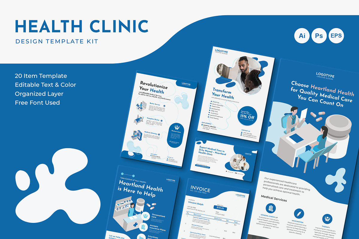 Health Clinic Design Bundle Kit, a Design Template by VUNIRA (Photo 1 of 5)