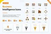 Business Intelligence Icons, an Outline Icon by vexper (Thumbnail 1 of 7)