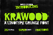 Krawood - Linotype Grunge Font, a Sans Serif Font by Drizy (Thumbnail 1 of 10)