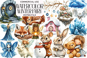 Winter Fairy Watercolor Clipart, an Illustration by Daily.Designs (Thumbnail 1 of 4)