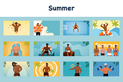 sexy man summer background, a Person Illustration by foxndeer (Thumbnail 1 of 4)