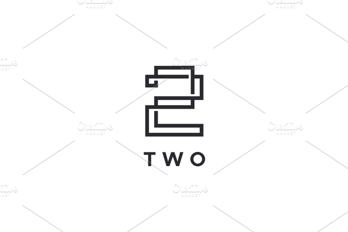 Two 2 Logo, a Branding & Logo Template by yopie