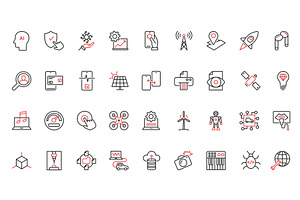Ai machine learning icons, a Food Illustration by Lemberg Vector