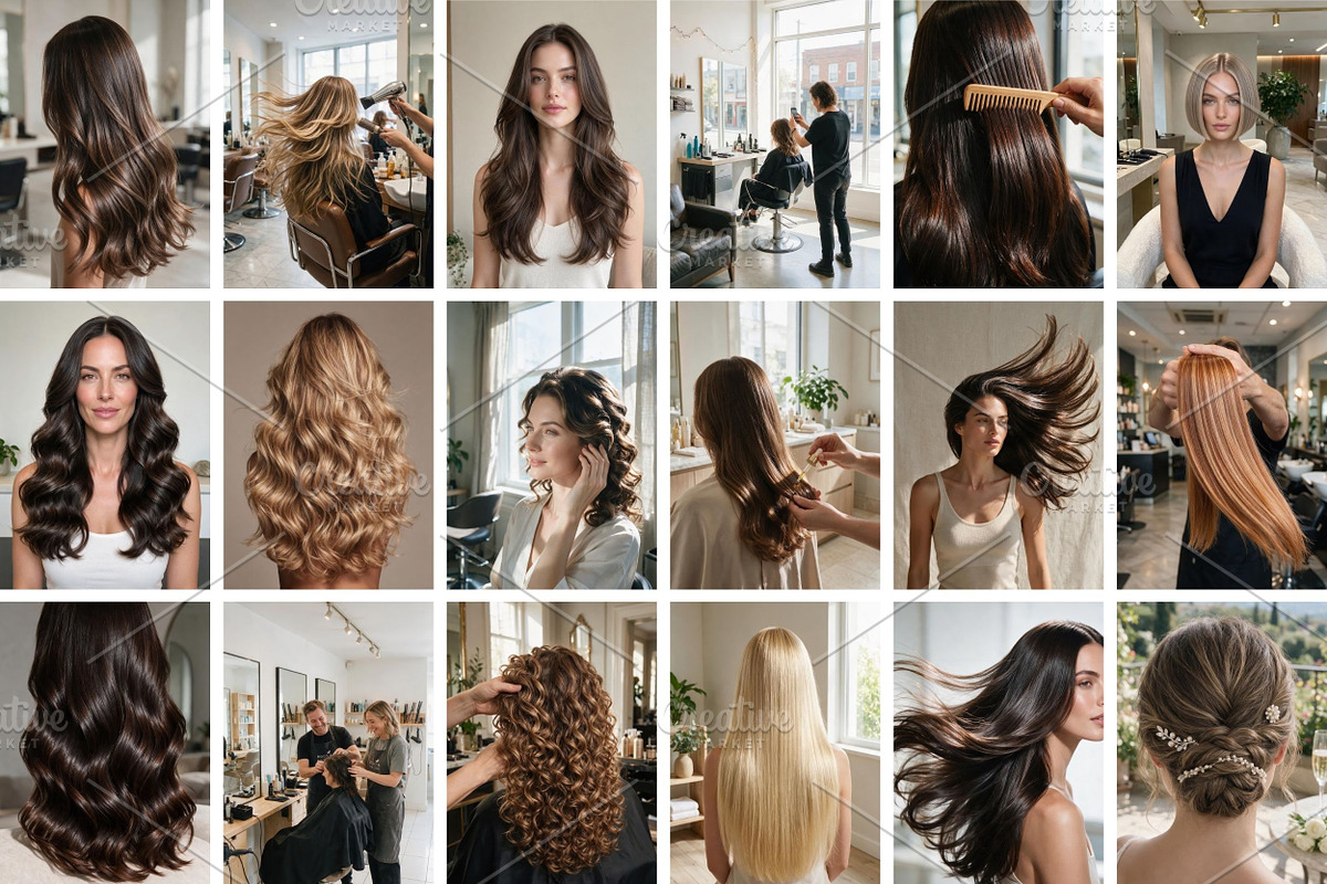 Hair Salon Stock Photos Bundle, a Business Photo by Selenique Studio (Photo 7 of 15)