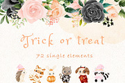 Trick or treat halloween clipart, an Animal Illustration by heyiamalice (Thumbnail 6 of 13)