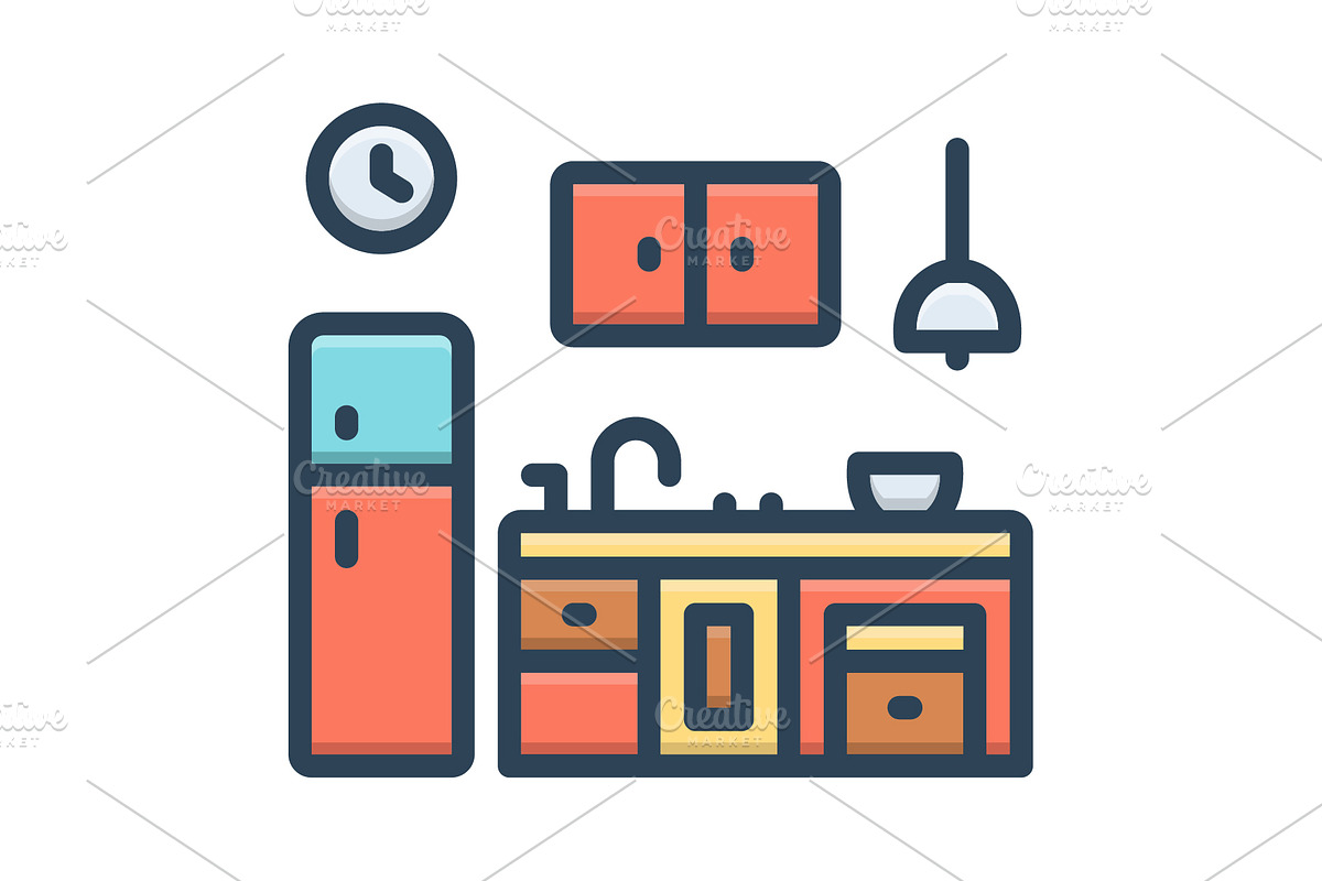 Kitchen cookhouse color icon, a Duotone Icon by Creative priyanka