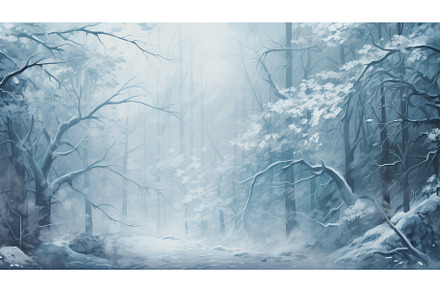 tree forest snowfall calm frosty ai, a Nature Photo by pikepicture