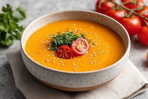 Creamy tomato soup, a Food & Drink Photo by MistyDay