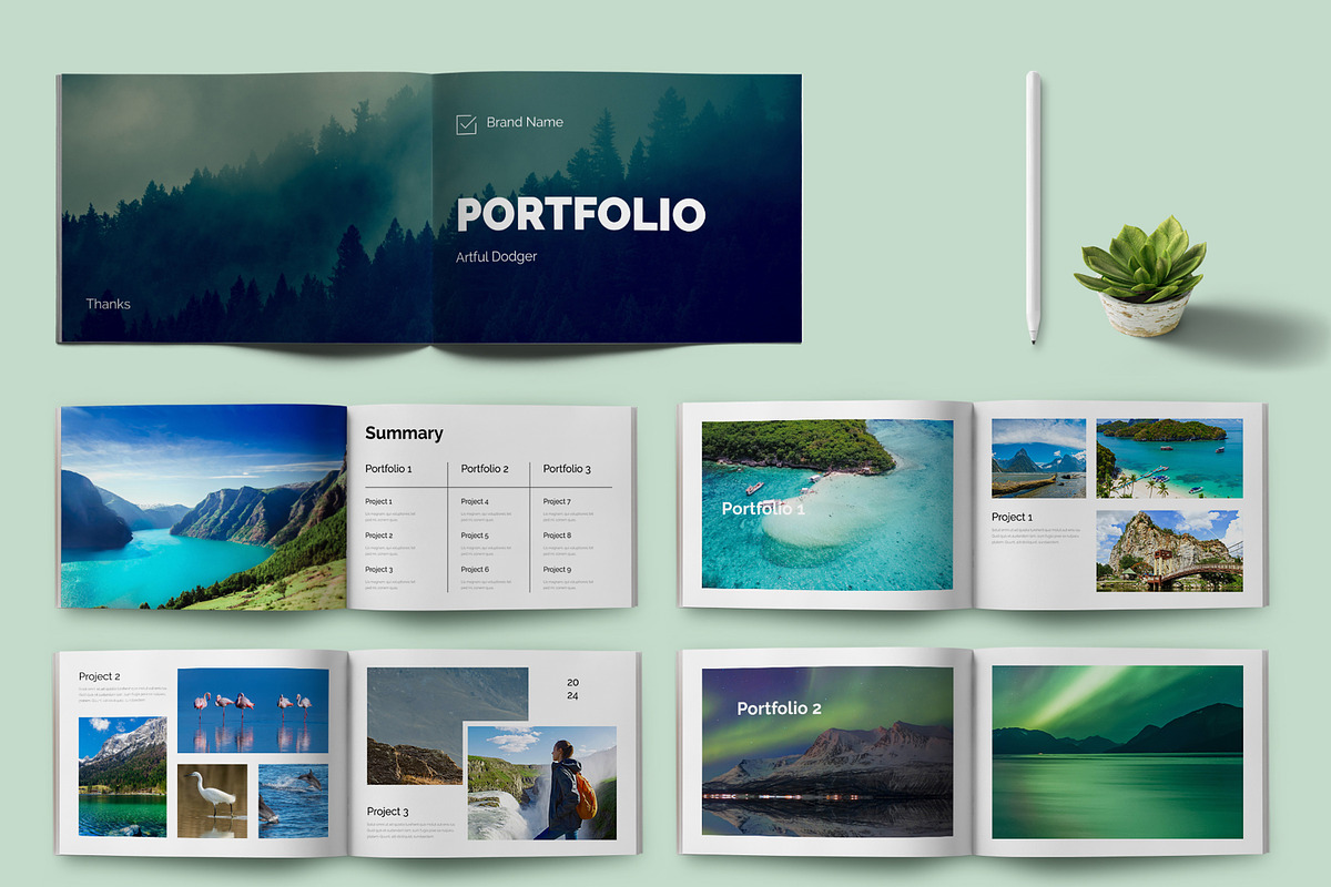 Nature Portfolio Design Template, a Brochure Template by MightyDesign (Photo 1 of 8)