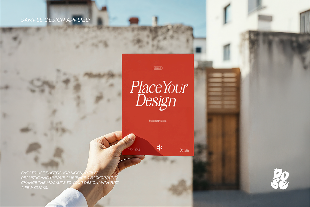 Hand and Paper Mockup Set, a Books & Magazine Mockup by DOBE Studio (Photo 8 of 10)