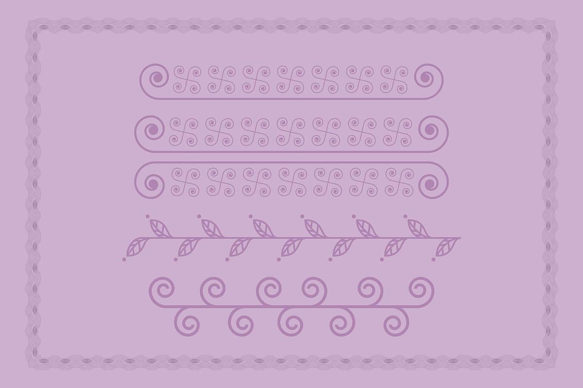 Floral Elements Dividers Collection, a Decorative Illustration by Photoshop Action (Photo 3 of 6)