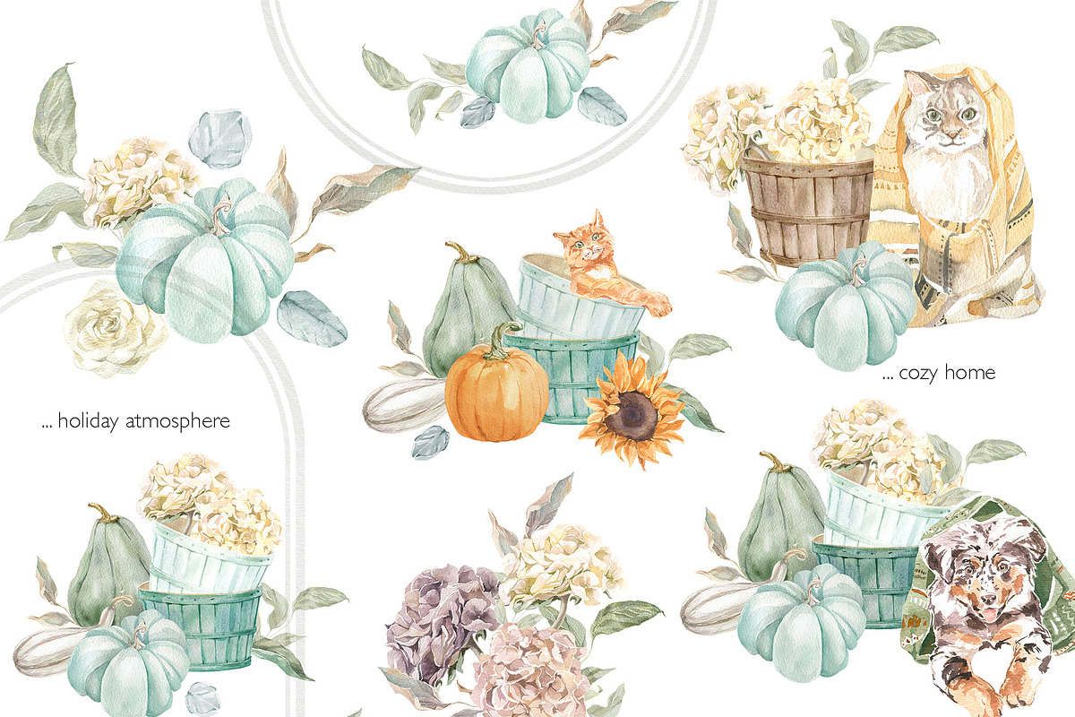 Autumn Harvest Watercolor Collection, a Food Illustration by Cat In Colour (Photo 3 of 8)