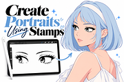 Anime & Manga Eyes Procreate Stamps, a Brush Add-On by sundrameda (Thumbnail 10 of 12)