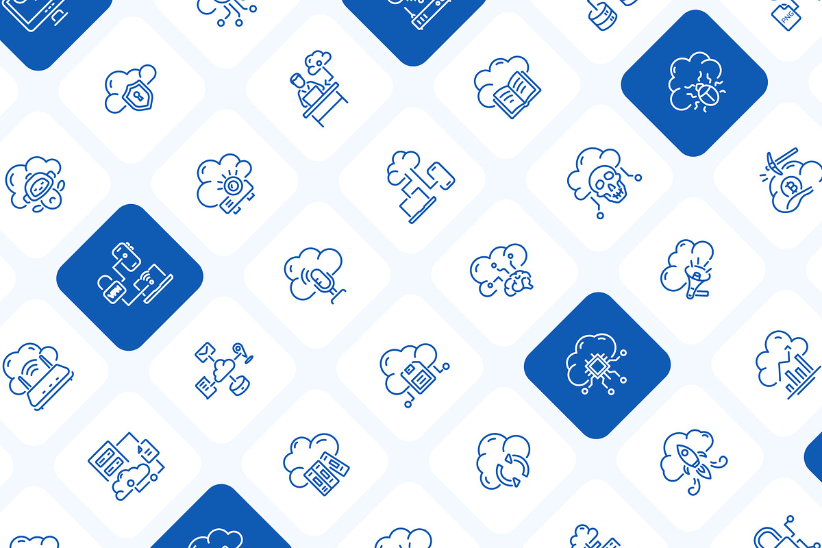 Cloud technology Icon, an Outline Icon by Prosymbols (Photo 5 of 7)