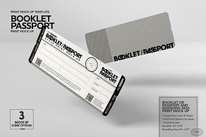 Booklet Passport Print MockUp