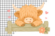 Highland Cow Clipart Farm Animal PNG, an Animal Illustration by SugarCloudStudioArt (Thumbnail 6 of 6)