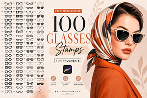 Glasses Stamps Brushes for Procreate