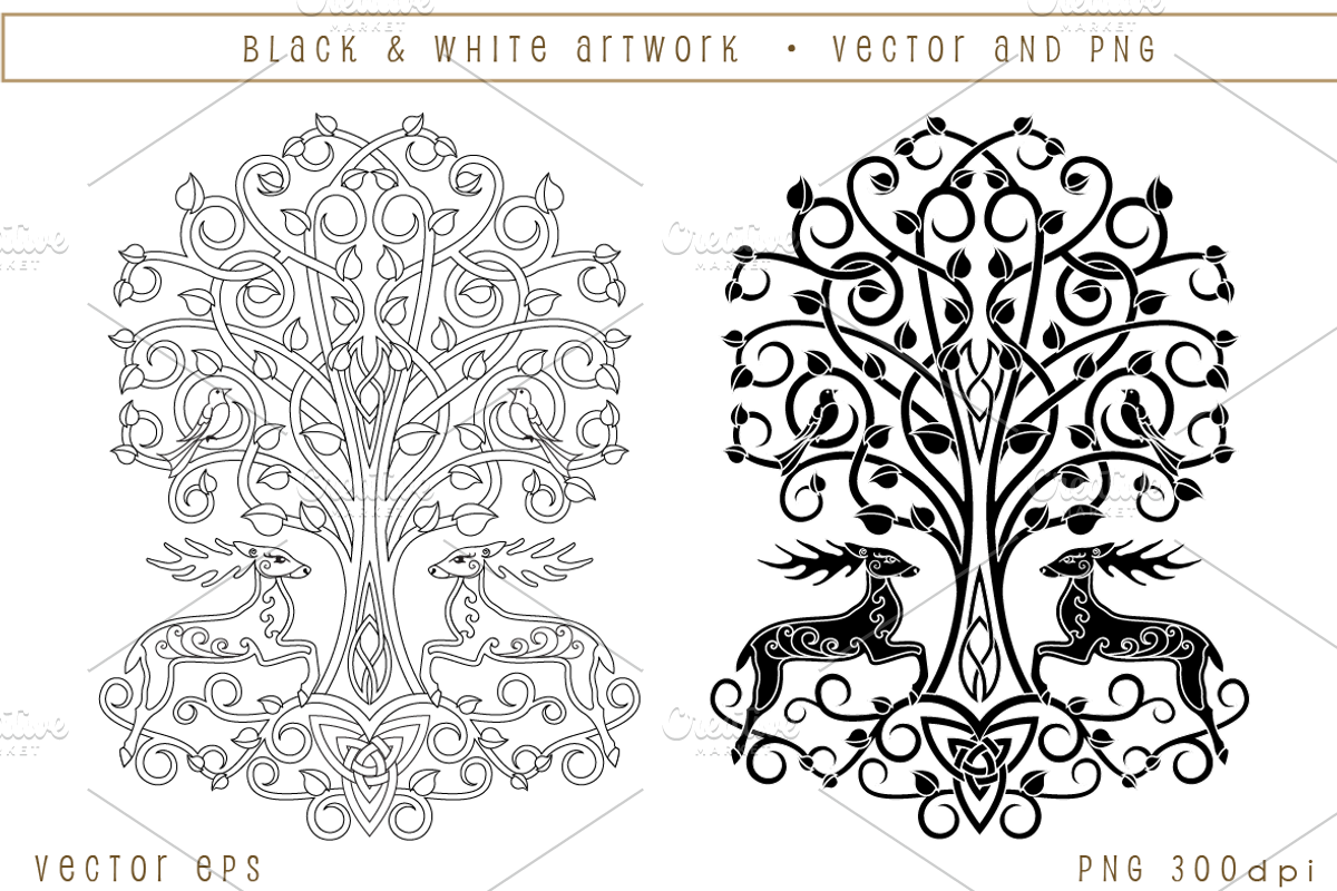 AON Cernunnos Tree of Life, an Illustration by AonCelticArt
