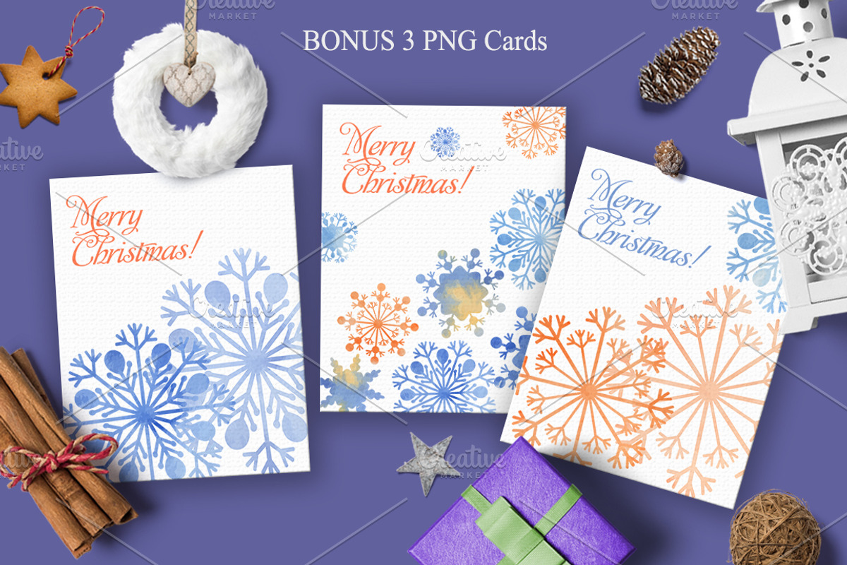 Christmas fantasy. Set snowflakes2, a Decorative Illustration by BrushArtDesigns (Photo 7 of 9)