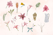 Pink Daylily Graphic Set, an Illustration by Maggie Stilwell Design (Thumbnail 5 of 6)