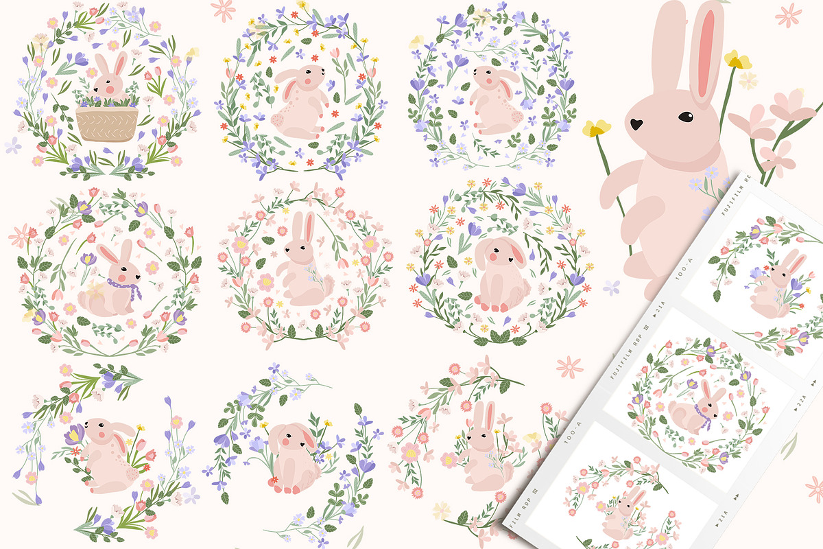 Spring Easter, Bunny collections, a Graphic by Usis (Photo 3 of 27)