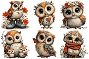 Whimsical Easter Owl Clipart, an Illustration by Pixels.Craft (Thumbnail 5 of 5)