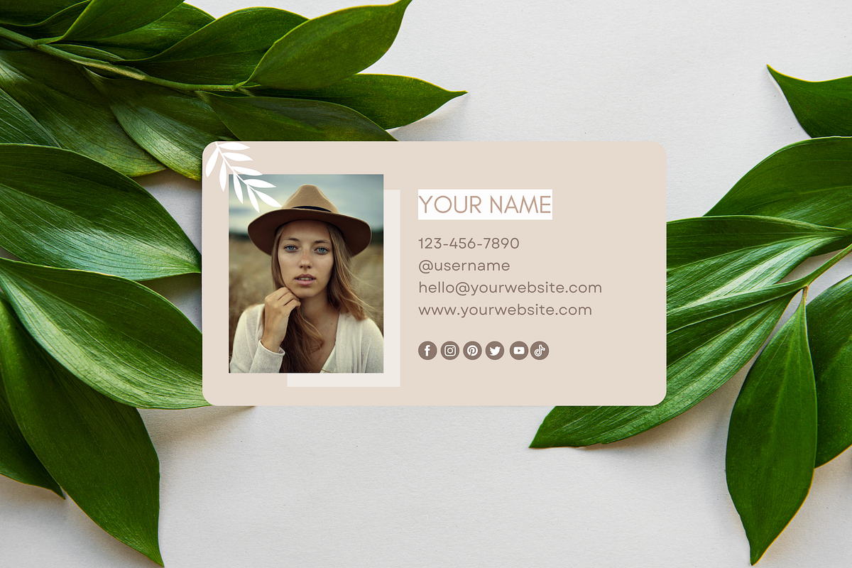 Beige Business Card Template, a Business Card Template by SunshineStudioBoutique (Photo 5 of 9)