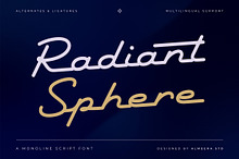 Radiant Sphere — A Monoline Script F