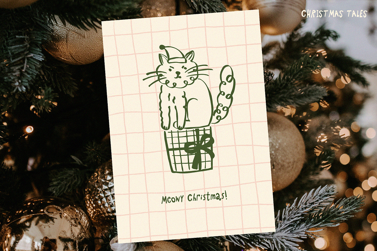 Whimsical Christmas hand drawn set, a Seasonal Illustration by Madiwaso (Photo 8 of 12)