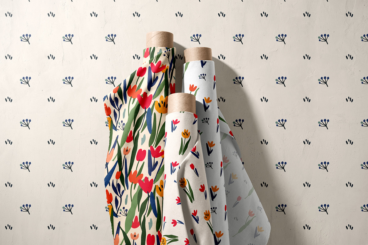 Bold Tulip Meadow Pattern Collection, a Pattern Graphic by Asya Melkonyan Patterns (Photo 4 of 16)