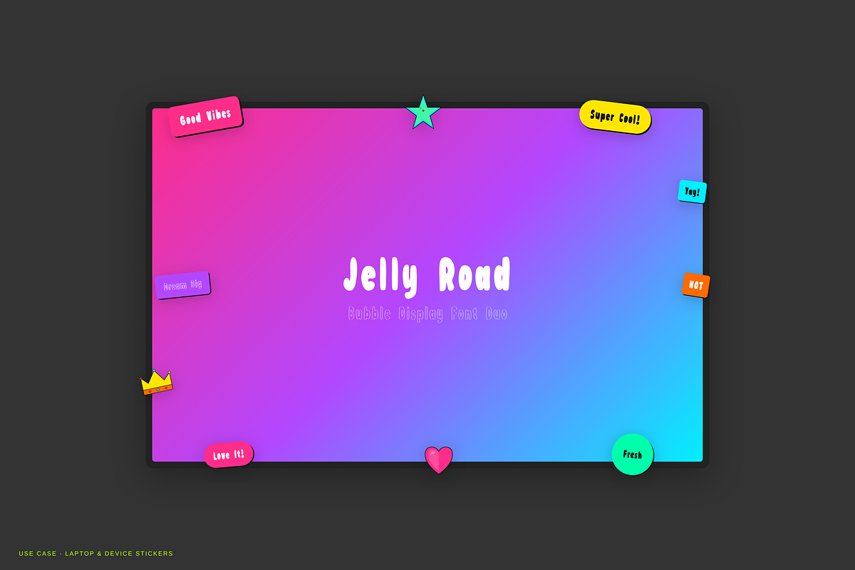 Jello — Bubble Display Font Duo, a Handwritten Font by Lettra Studio (Photo 21 of 22)