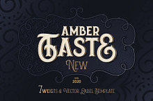 Amber Taste New! Font and Template