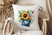 Watercolor Sunflower Sunny Day Clipa, an Illustration by Libby Wishes (Thumbnail 8 of 11)