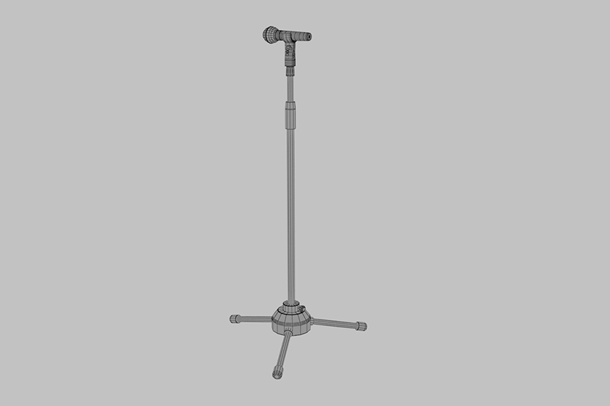 Microphone with stand, an Object 3D Model by CGTech (Photo 6 of 9)