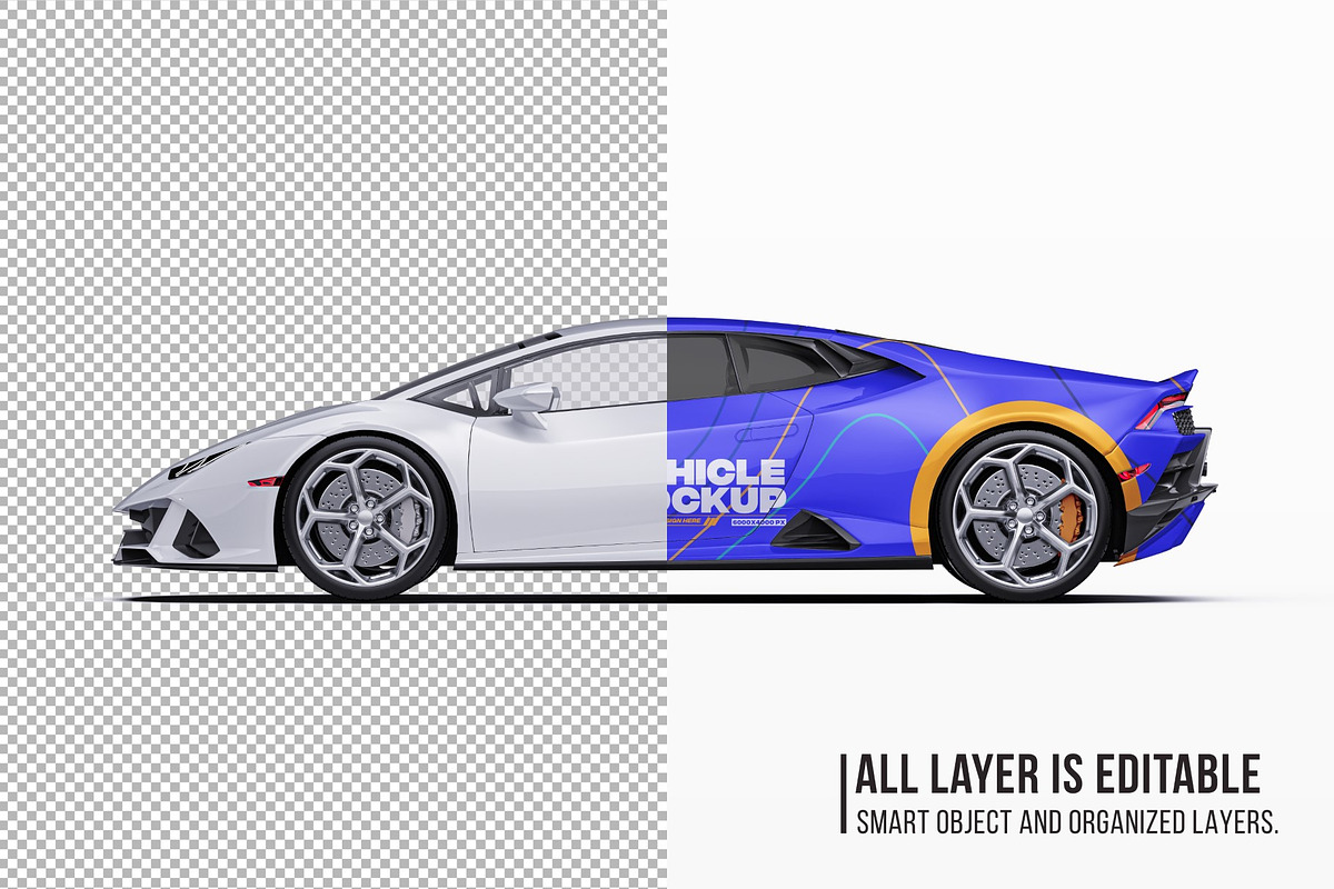 Super Performance Sport Coupe Set, an Advertising Mockup by Halal Graphic Studio (Photo 5 of 12)