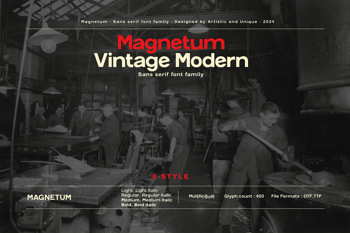 Magnetum - Sans serif font family, a Sans Serif Font by Artistic & Unique (Photo 15 of 15)