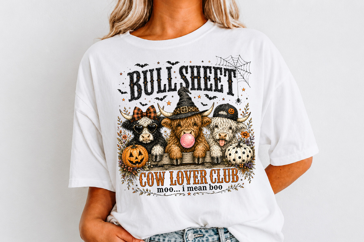 Bull Sheet Cow Lover Club Halloween, a Seasonal Illustration by Libby Wishes (Photo 3 of 3)