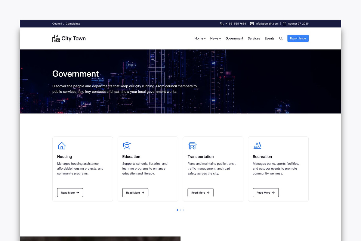 City Government WordPress Theme preview 3