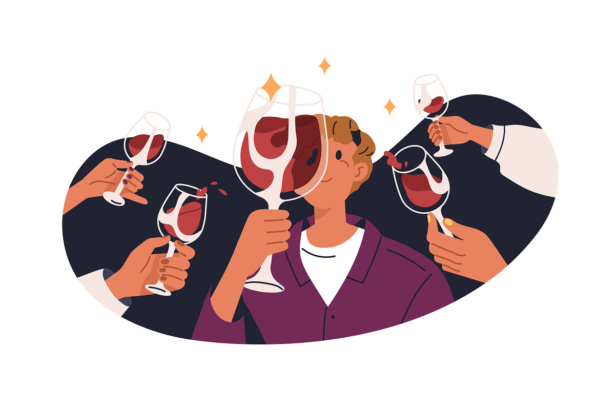 People drinking alcohol concept set, a Person Illustration by Good Studio (Photo 6 of 7)