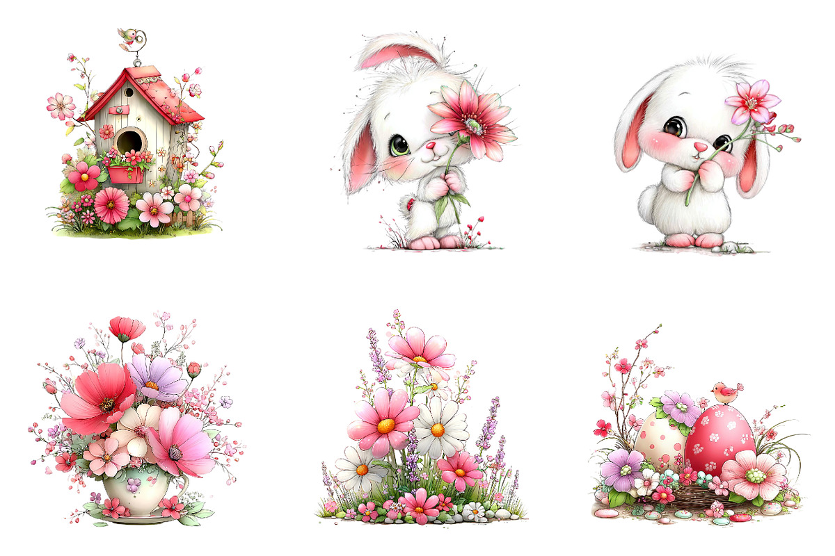 Whimsical Spring Clipart, an Illustration by CreationArt (Photo 7 of 7)