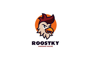 Rooster Mascot Cartoon Logo, a Branding & Logo Template by Artnivora.Std