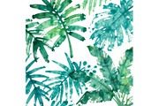 Watercolor Tropical Rain Forest Leav, a Decorative Illustration by Sharon Schwalbe (Thumbnail 3 of 4)