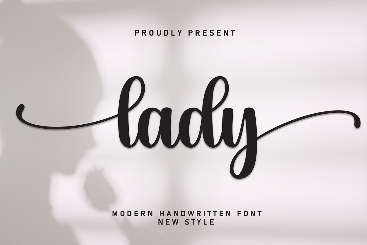 Lady | Script Font, a Handwritten Font by Scratchones (Photo 1 of 9)