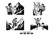 Activity of man climbing a mountain, a Person Illustration by Vectorlina (Thumbnail 2 of 3)