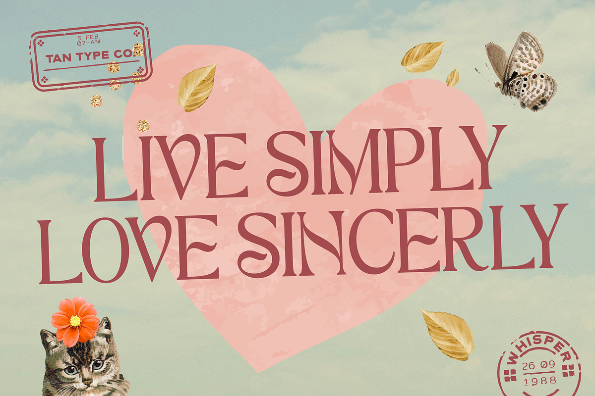 TAN - WHISPER, a Serif Font by TanType (Photo 3 of 10)