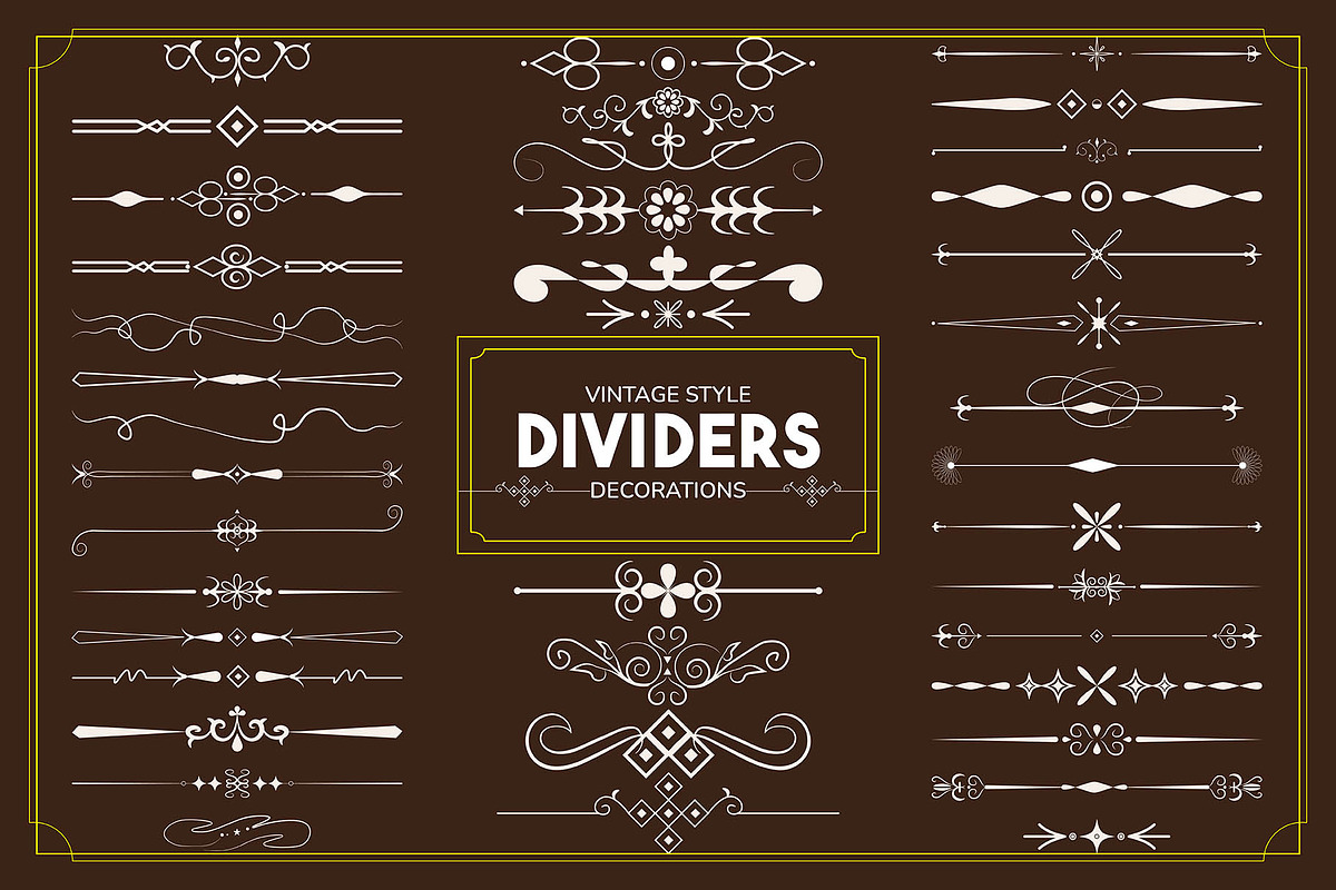 Abstract Decorative Lines Dividers, a Stationery Template by Photoshop Action (Photo 1 of 6)