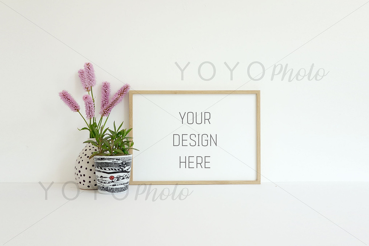 Spring Frame Mockup Bundle, A4 Frame, a Print Template by YOYO Photo (Photo 7 of 10)