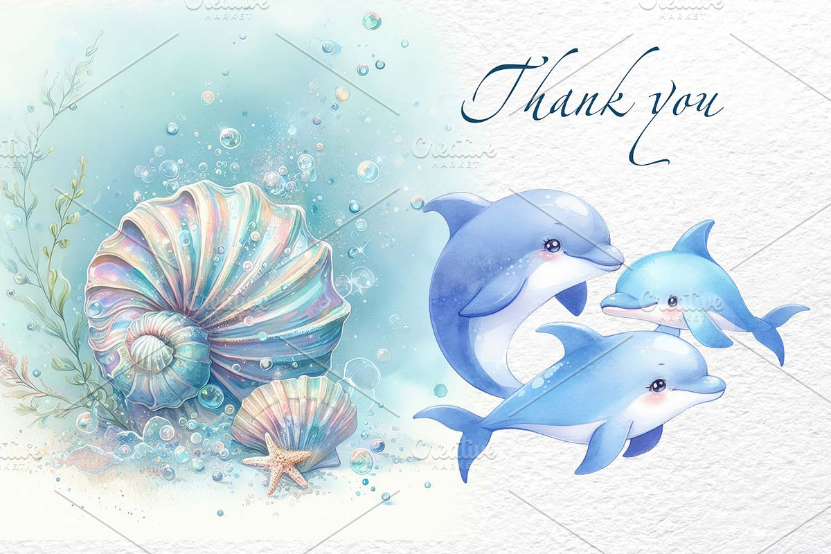 Cute Ocean Creatures, an Animal Illustration by Watercolor dreams (Photo 8 of 8)